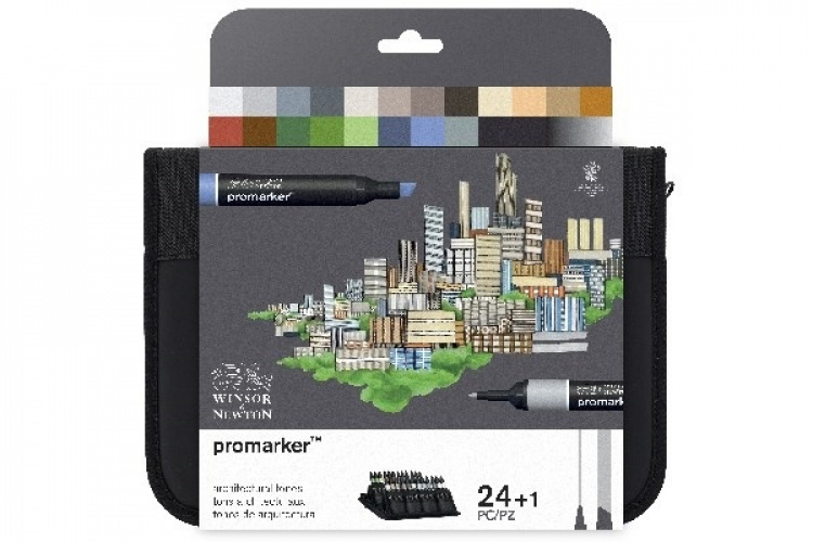 Winsor Promarker 24st, Architectural tones Winsor Promarker 24st, Architectural tones