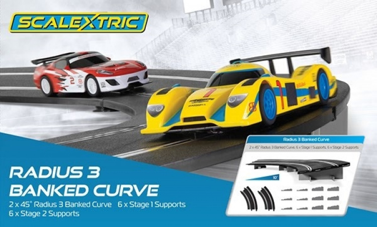 Scalextric 2st Rad 3 lutad kurva 45°
