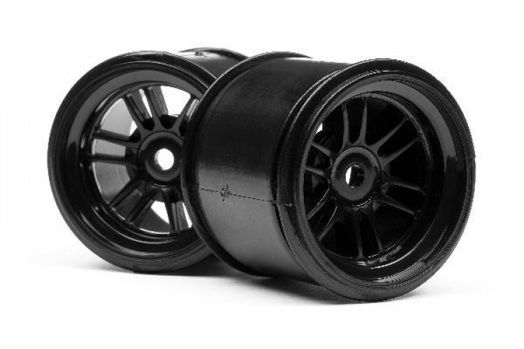 Ft01 Wheel Set (Black/Front 2Pcs/Rear 2Pcs)