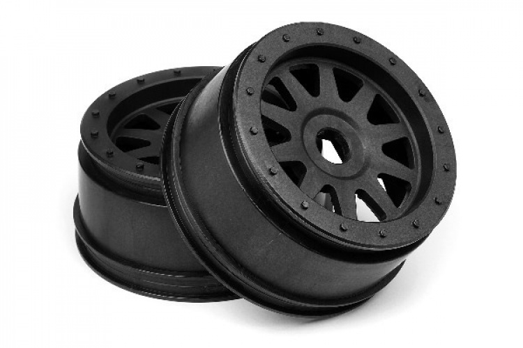 Tr-10 Glue-Lock Wheel Black (120X60Mm/2Pcs)