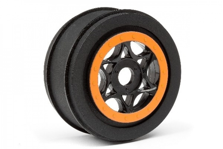 Ah-64 Wheel Black/Orange (42X83Mm/2Pcs)