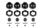 Aluminum Wheel Hex Hub Set 17Mm (Black/4Pcs)