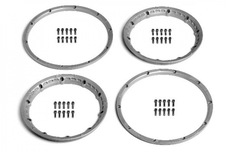 Heavy Duty Wheel Bead Lock Rings Silver F. 2 Whl