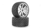 Mounted Phaltline Tire 140X70Mm On Blast Wheel Crm