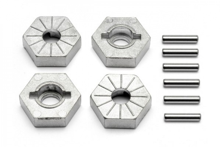 Hex pyörän napa 17Mm (hopea)