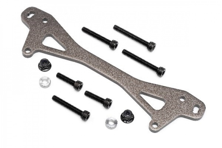 Rear Shock Mount Plate A (Gunmetal/+12Mm)