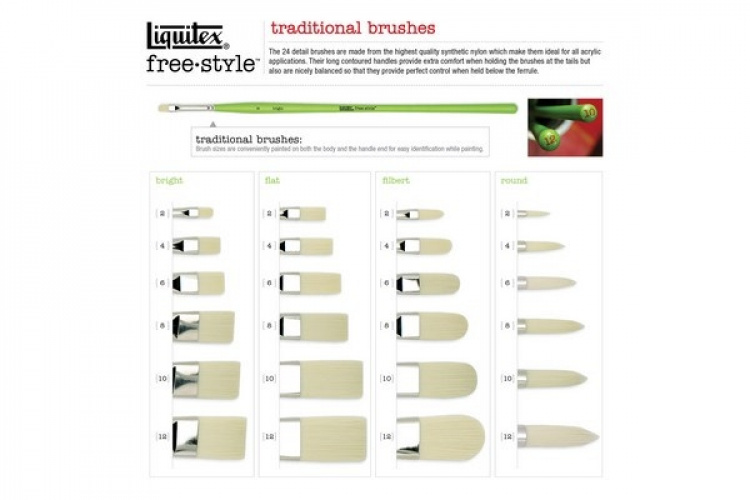 Free Style Round No 2 synteettinen harja