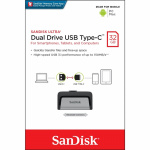 SANDISK Muistitikku 3.1 Ultra Dual 32 GB Type C