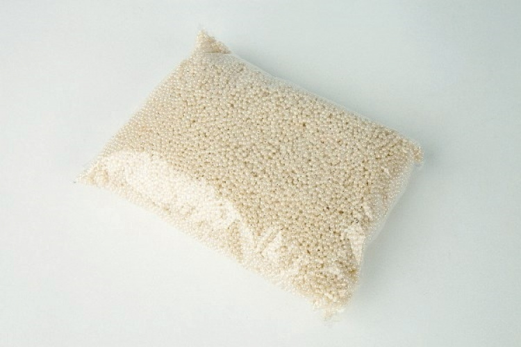 Plastpärlor 3mm 500g, Vit