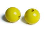 Träpärlor 35mm 20st, Gul