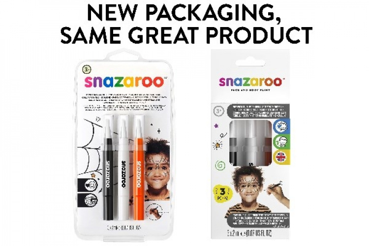 Snazaroo Ansiktsfärg penslar 3st, Svart/Vit/Orange Snazaroo Ansiktsfärg penslar 3st, Svart/Vit/Orange