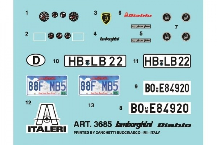 Italeri 1:24 LAMBORGHINI DIABLO