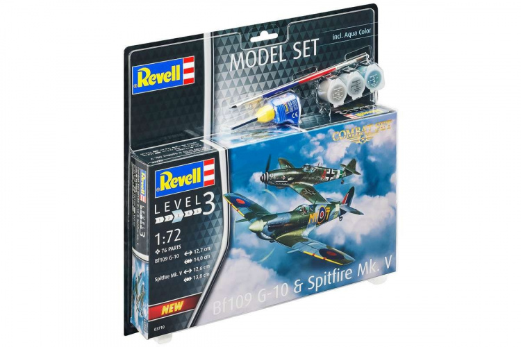 Revell 1:72 Model Set Combat Set Bf109G-10 & Spitfire Mk
