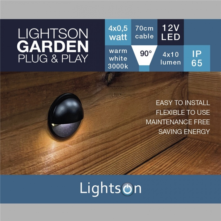 LightsOn Aries 4 lampor 10lm Ø3,5cm Sva