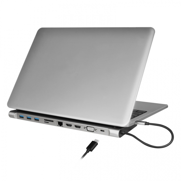 LogiLink USB-C-Docka 11-in-1 HDMI/VGA/R LogiLink USB-C-Docka 11-in-1 HDMI/VGA/R