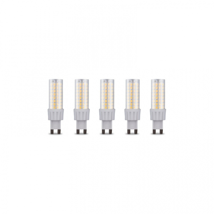 LED-lamppu, G9, 8W, 230V, 4500K, 5-pack, valkoinen neutraali