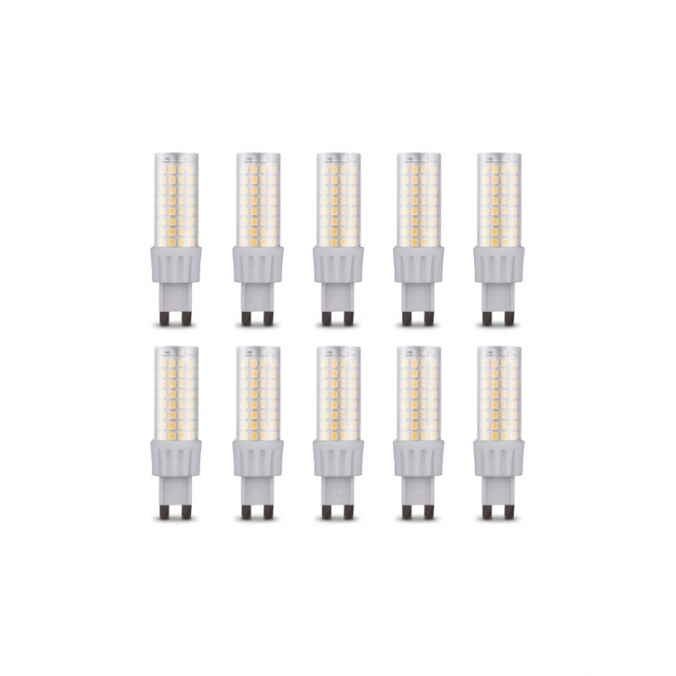 LED-lamppu, G9, 8W, 230V, 4500K, 10-pack, valkoinen neutraali