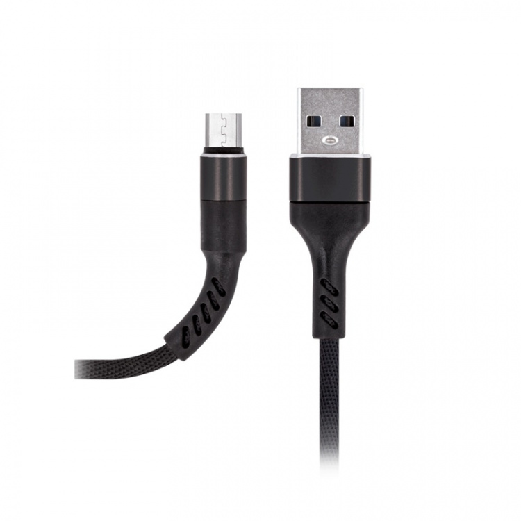 MXUC-01 microUSB-kaapeli (2A) pikalataus, musta MXUC-01 microUSB-kaapeli (2A) pikalataus, musta