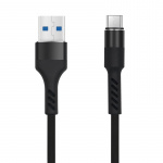 MXUC-01 microUSB-kaapeli (2A) pikalataus, musta MXUC-01 microUSB-kaapeli (2A) pikalataus, musta