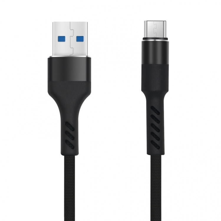 MXUC-01 microUSB-kaapeli (2A) pikalataus, musta MXUC-01 microUSB-kaapeli (2A) pikalataus, musta