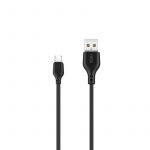 XO NB103 USB - microUSB (2,1A) 1m, musta XO NB103 USB - microUSB (2,1A) 1m, musta