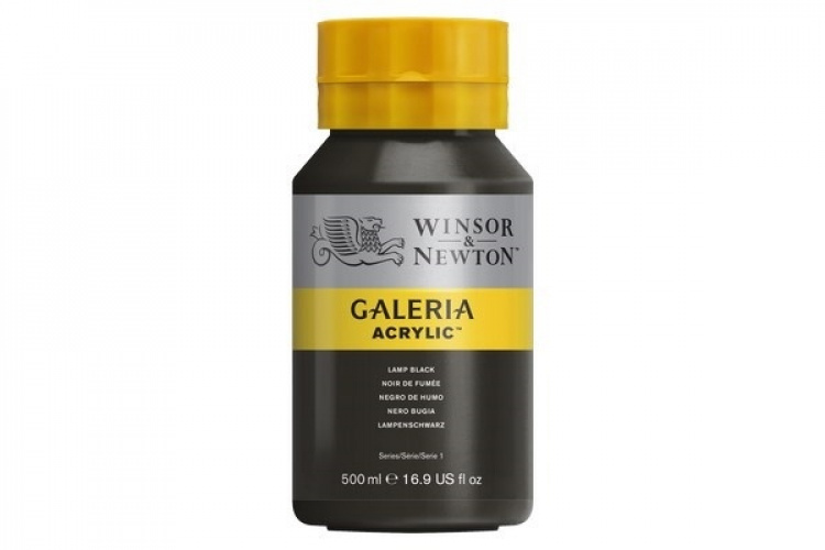 Galeria Acrylic 500Ml Lamp Black 337
