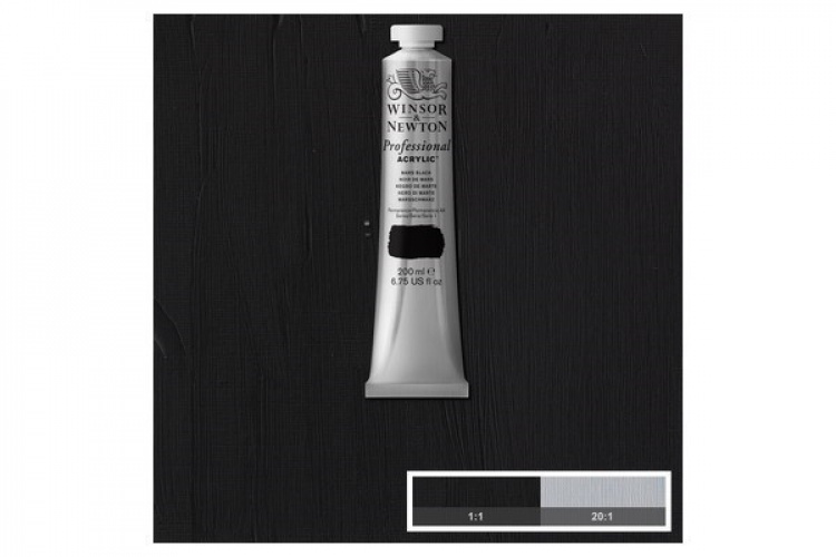 Prof Acrylic 200ML MARS BLACK 386