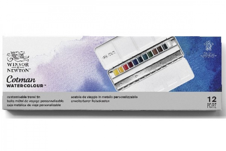 Cotman Water Col 12x½-pan studio Bluebox metal Cotman Water Col 12x½-pan studio Bluebox metal