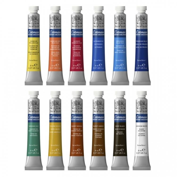 Cotman Water Color Tubset 12x8ml