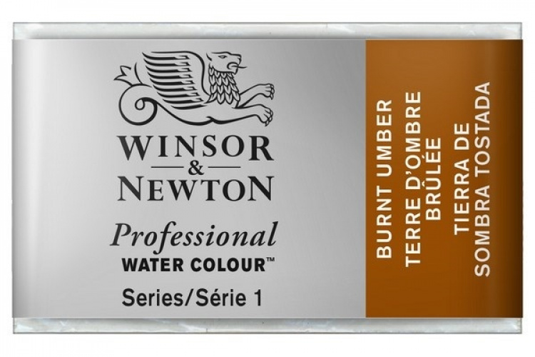 Prof Water Colour Pan/W Burnt Umber 076