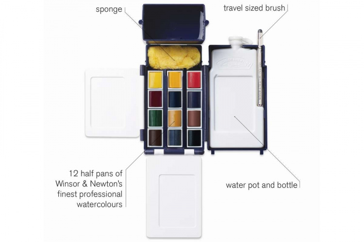 Professional Watercolour Field Box 12x1/2 pannua Professional Watercolour Field Box 12x1/2 pannua