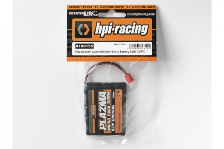 Plazma 6.0V 1200mAh NiMH Micro RS4 Battery Pack