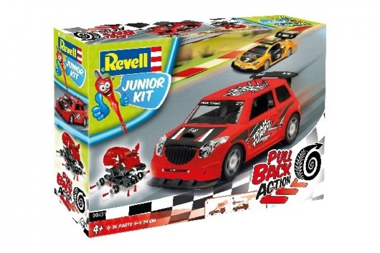 1:20 JUNIOR KIT Pull Back Rallye Car, red
