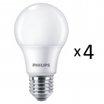 Philips 4-pack LED E27 Normal Frost 60 Philips 4-pack LED E27 Normal Frost 60