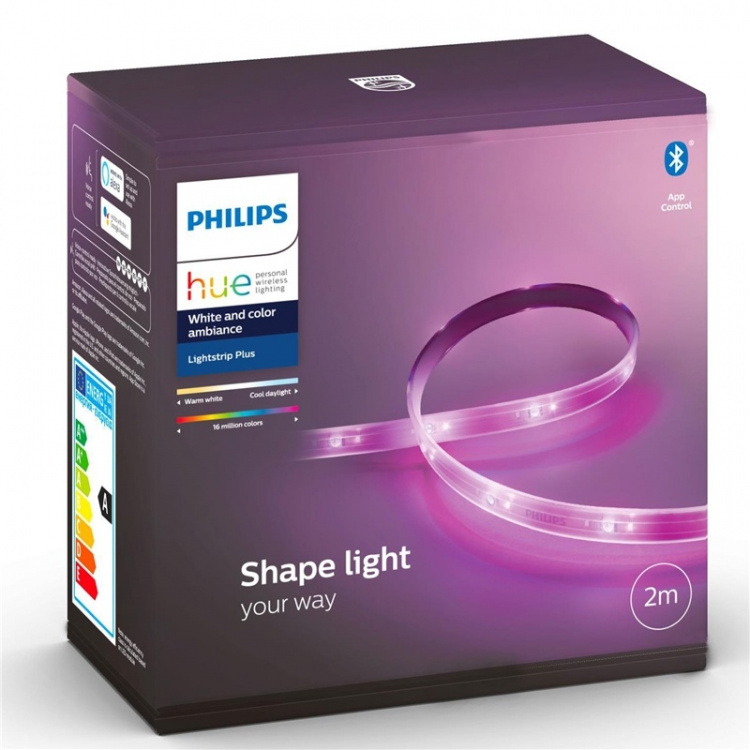 Philips Hue Lightstrip Plus -valonauha, Bluetooth, 2m aloituspakkaus Philips Hue Lightstrip Plus -valonauha, Bluetooth, 2m aloituspakkaus