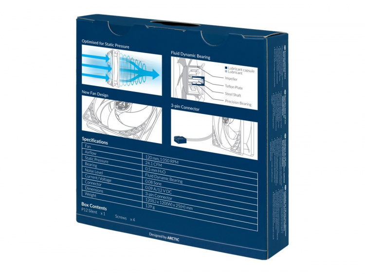 ARCTIC P12 PWM PST CO Fan 12 cm Svart