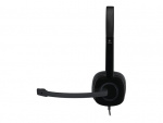 Logitech H151 Headset Huvudband 3,5 mm kontakt Svart