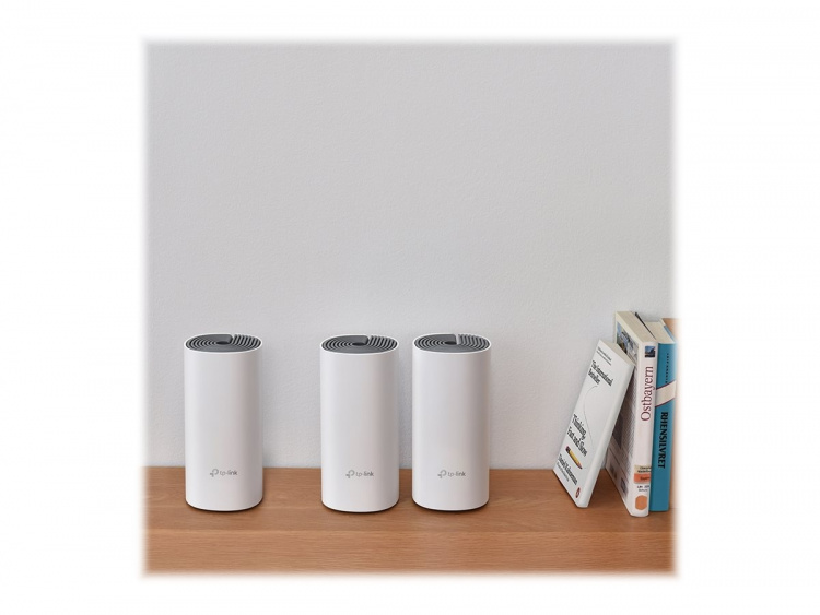 TP-LINK Deco E4 (3-pack) Dual-band (2,4 GHz / 5 GHz) Wi-Fi 5 (802.11ac) Valkoinen, harmaa