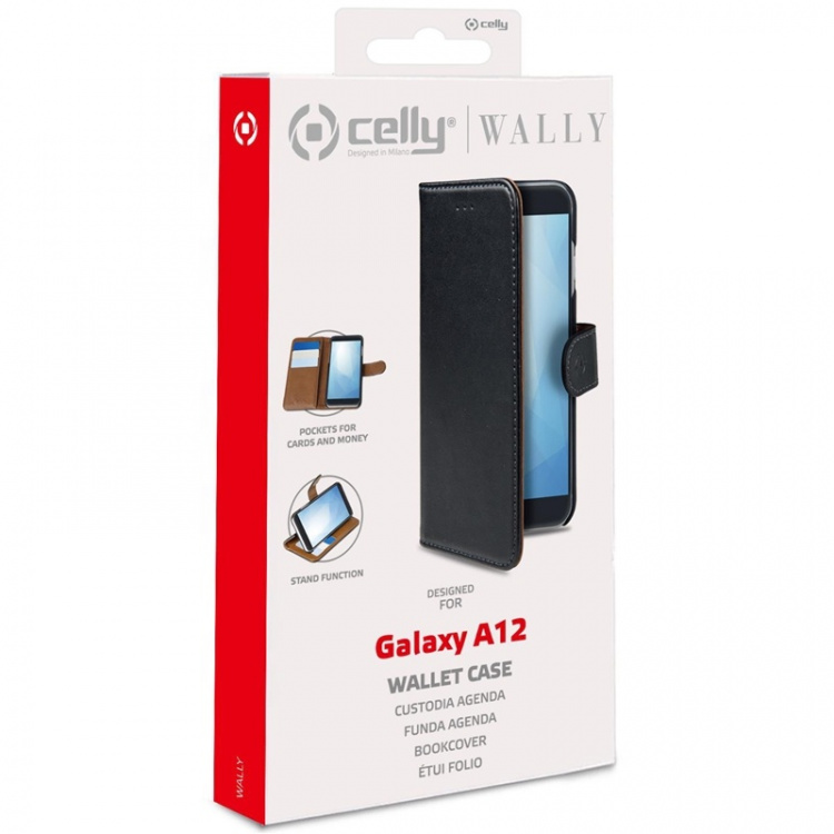 Celly Wallet Case Galaxy A12 Svart Celly Wallet Case Galaxy A12 Svart