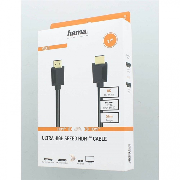 Hama Johto HDMI Ultra High Speed 8K 48Gbit/s Musta 2.0m Hama Johto HDMI Ultra High Speed 8K 48Gbit/s Musta 2.0m