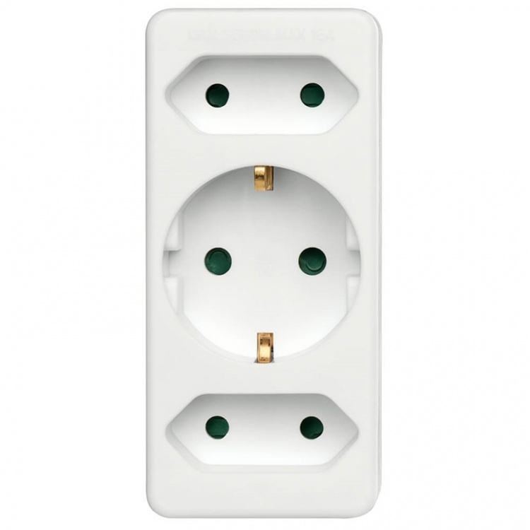 Hama Multi Plug 3-way Valkoinen