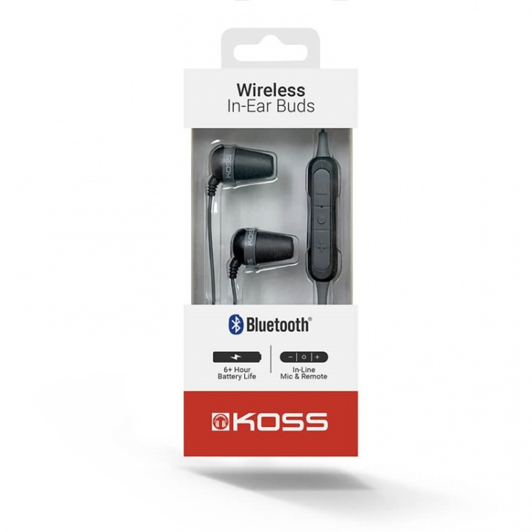 Koss Kuuloke The Plug BT In-Ear MicRemote Wireless Black