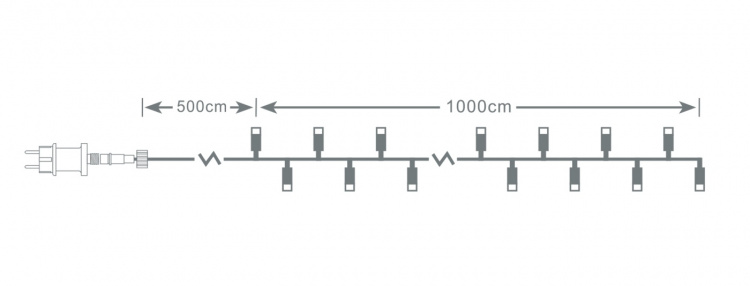 NORDIC HOME LED-valosarja, 10m, IP44, valkoinen NORDIC HOME LED-valosarja, 10m, IP44, valkoinen