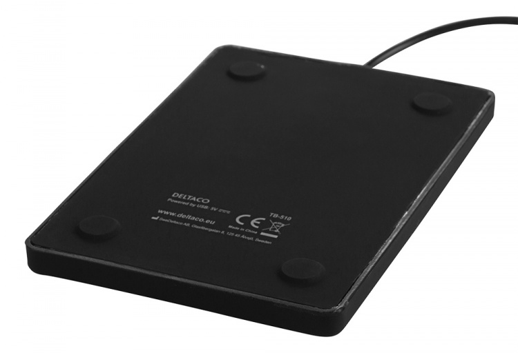 DELTACO vesitiivis numeronäppäimistö, silikonia, 23 painiketta, musta