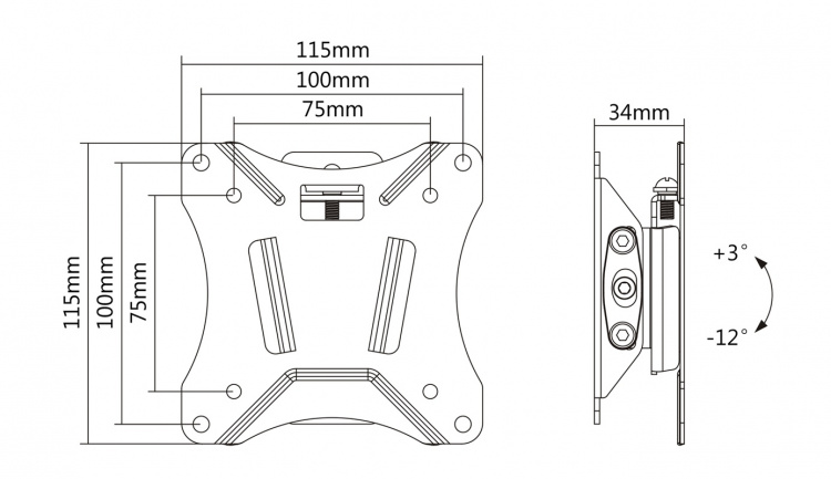 DELTACO OFFICE kallistettava tabletin seinäkiinnike, musta DELTACO OFFICE kallistettava tabletin seinäkiinnike, musta