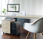 DELTACO OFFICE liikuteltava keskusyksikköteline, musta