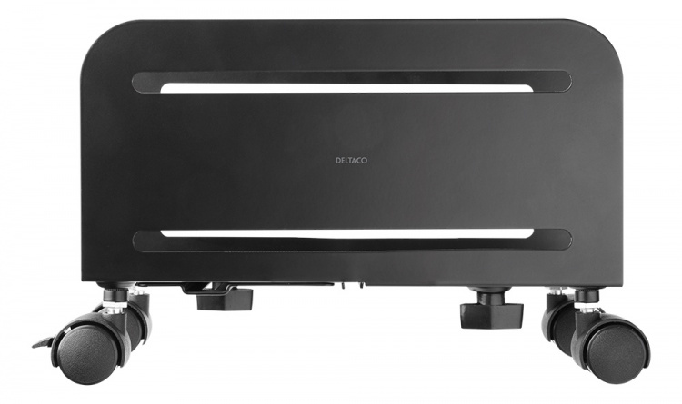 DELTACO OFFICE liikuteltava keskusyksikköteline, musta