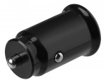 DELTACO kompakti USB-autolaturi, 12V/24V, 2x USB-A, 2,4A, 12W, musta