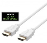 DELTACO ultranopea HDMI-kaapeli, 48Gbps, 3m, valkoinen