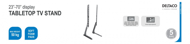 DELTACO näytön pöytäteline, 23